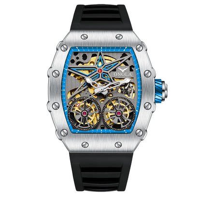 Reloj automático para hombre con esqueleto y volante de inercia