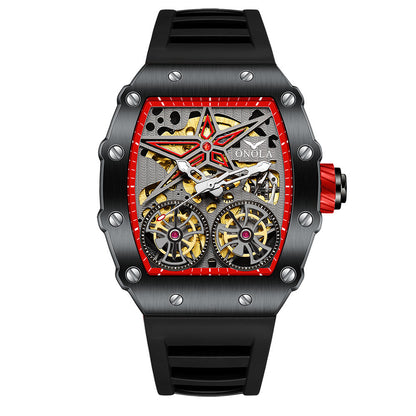 Reloj automático para hombre con esqueleto y volante de inercia
