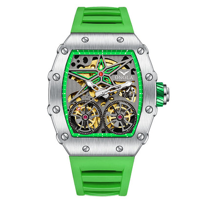 Reloj automático para hombre con esqueleto y volante de inercia