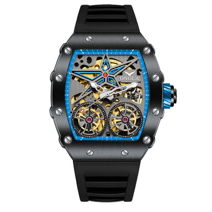 Reloj automático para hombre con esqueleto y volante de inercia